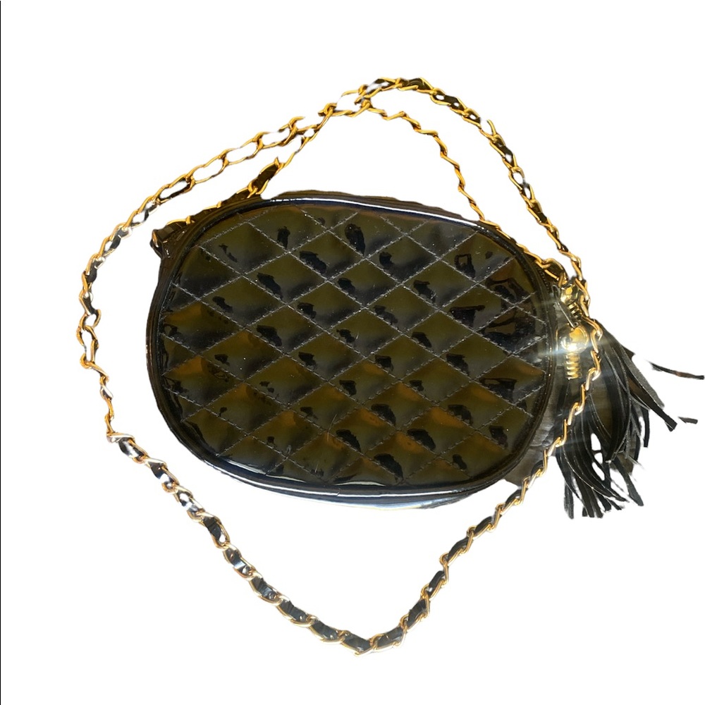 Vintage black shiny purse - Picture 6 of 7
